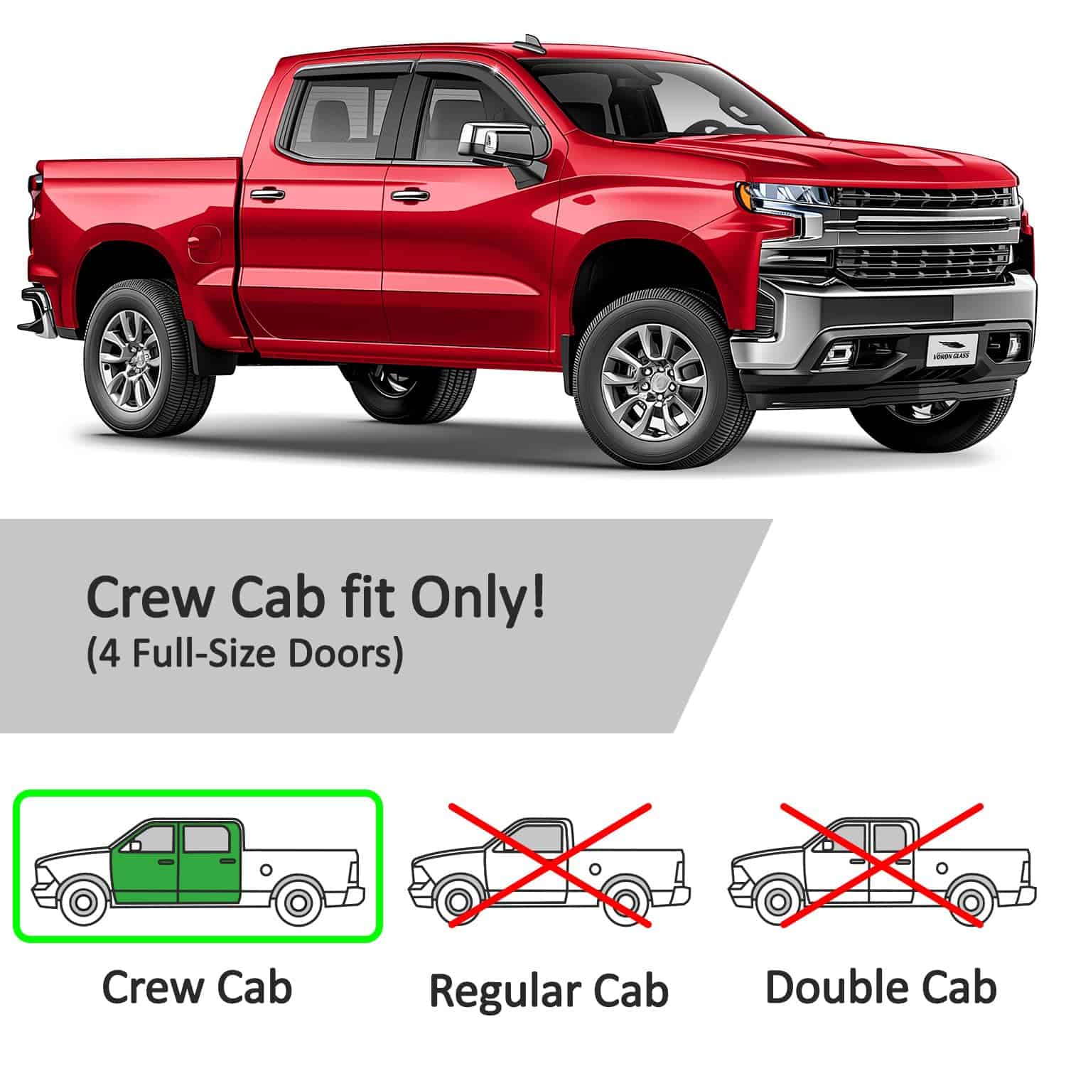 Voron Glass Cinta de Moldura Cromada Guardias de Lluvia - Imagen 6
