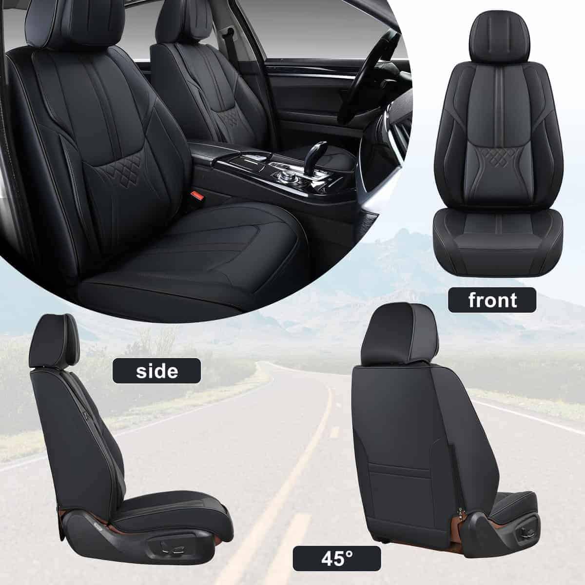 Fundas de Asiento de Coche Negras BWTJF, Juego Completo de - Imagen 10