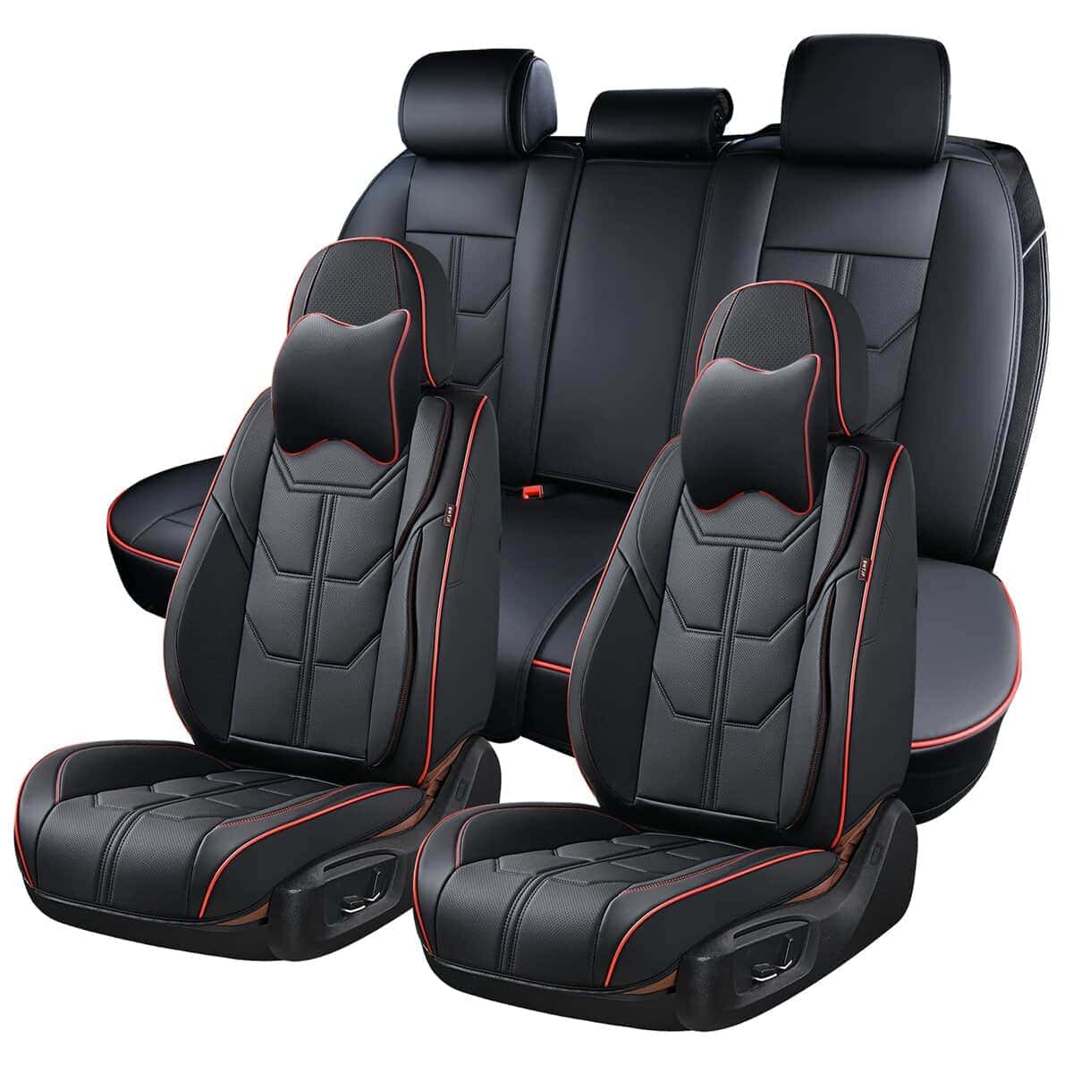 Cubiertas de Asiento para Automóvil BWTJF, -Negro y Rojo