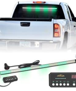 Barra de luces indicadoras de tráfico verde y blanco