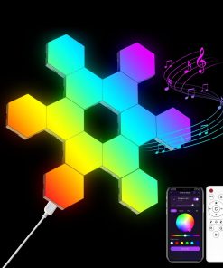OJQ 12 Pack Hexagon Lights Wall RGB Panel - Luz hexagonal