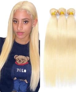 Paquetes de Cabello Humano Liso Rubio 613 Capurchra, 10-14