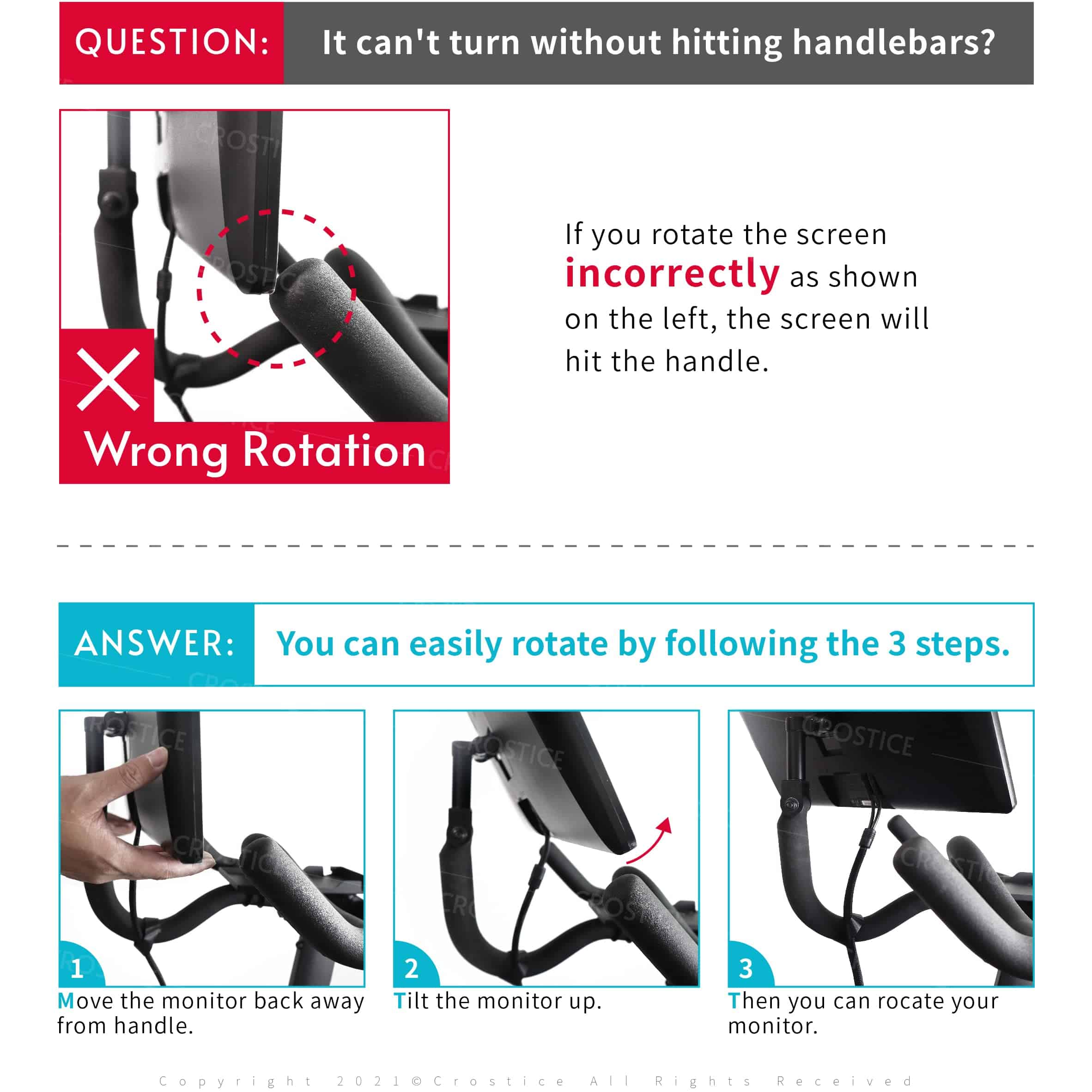 Soporte Giratorio Compatible con Peloton Bike OG, Pivot - Imagen 5