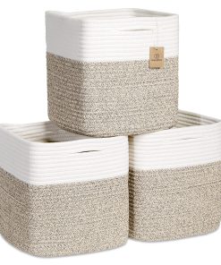 Cubos de Almacenamiento NaturalCozy de 11 -Blanco Roto y Caf