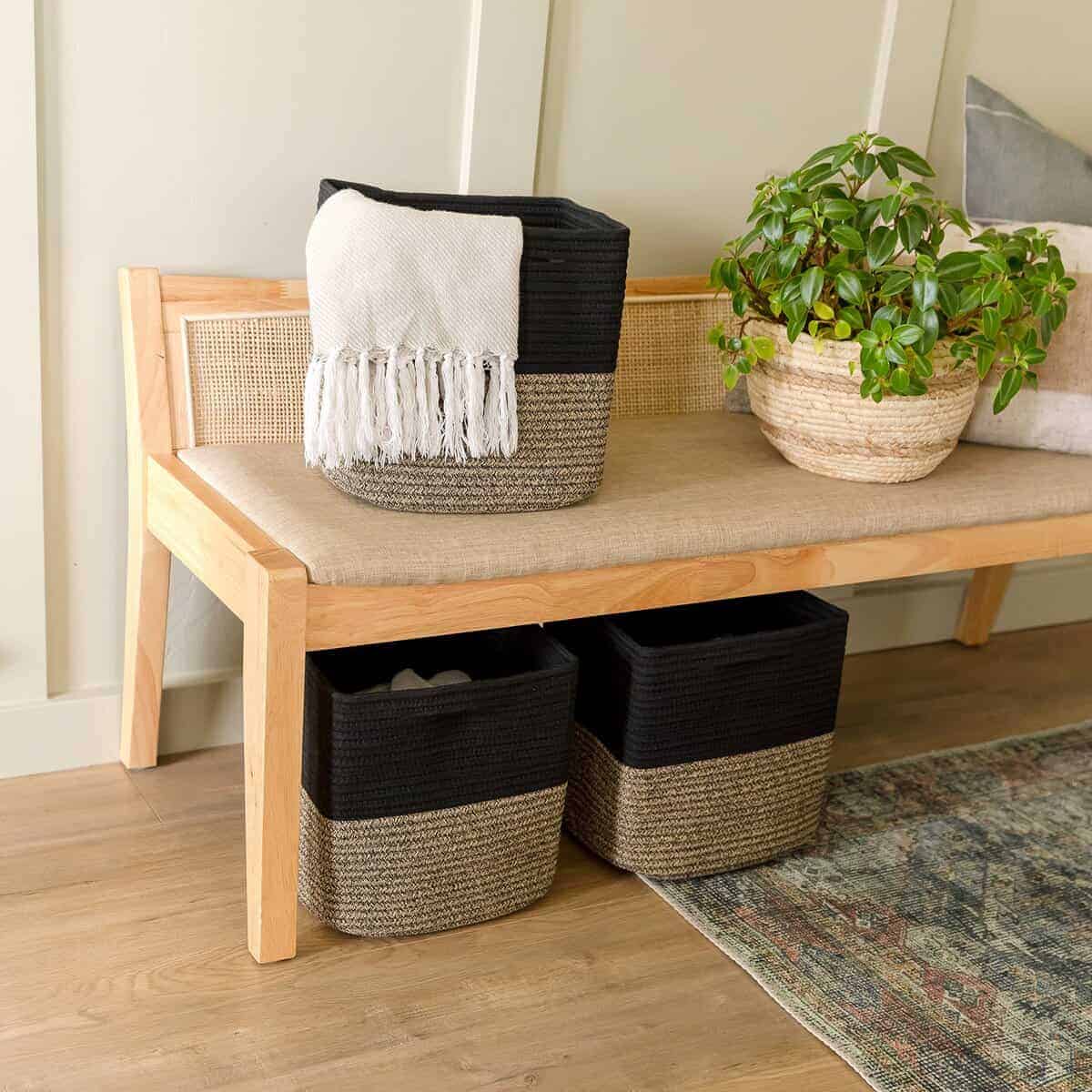 Cubos de Almacenamiento NaturalCozy de 11 -Negro y Mezcla de - Imagen 6