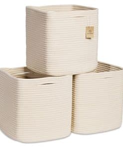 Cestas de Almacenamiento NaturalCozy de Cuerda de Algodón