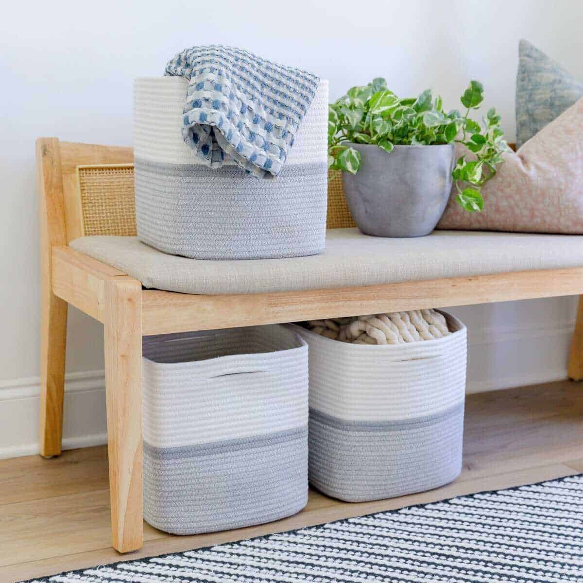 Cestas de Almacenamiento NaturalCozy de 11 Pulgadas de - Imagen 8