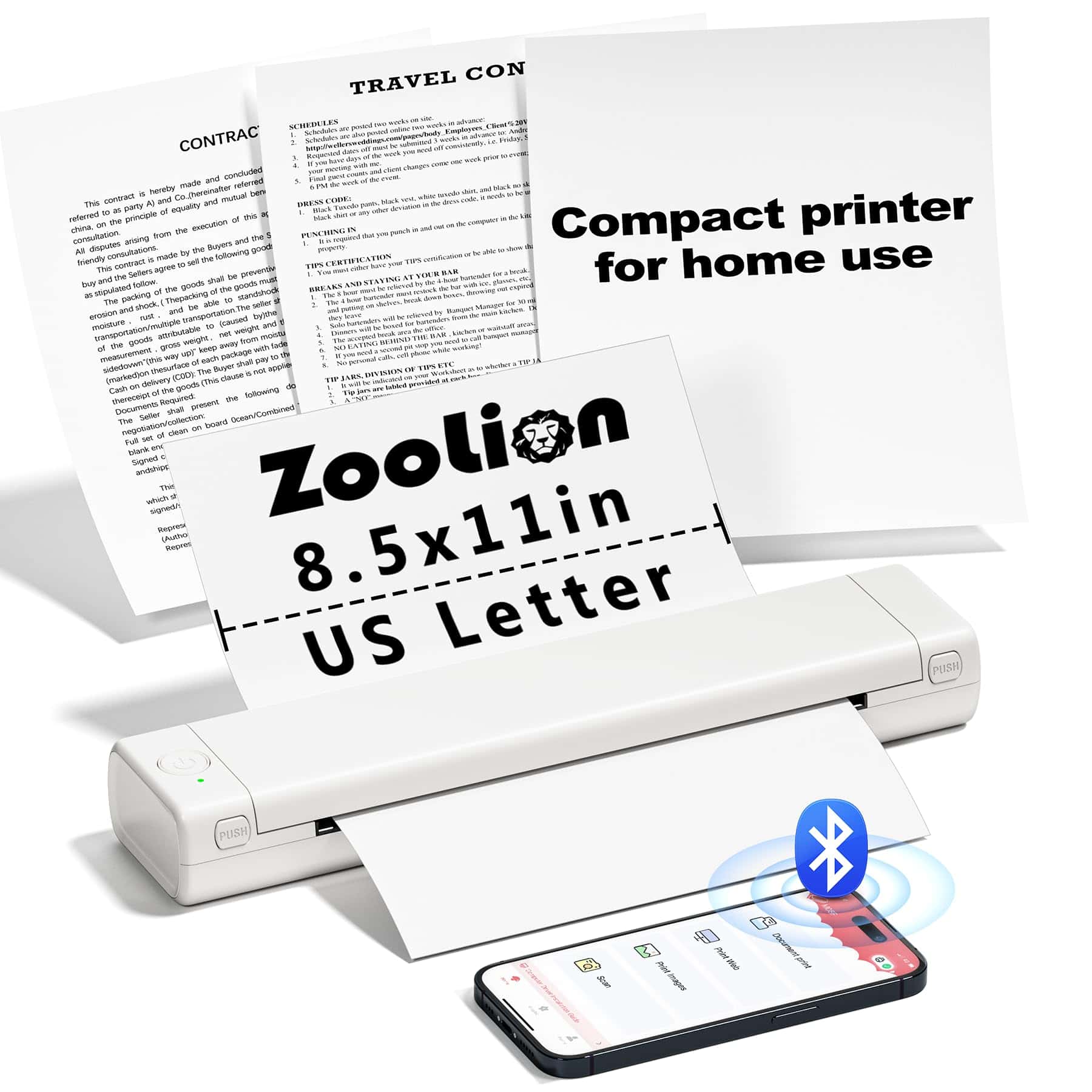 Impresora térmica portátil Zoolion M08F para viajes y