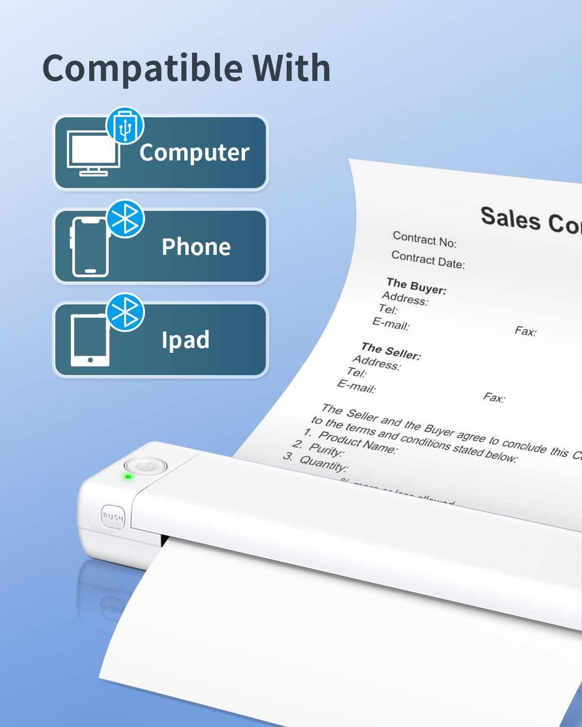 Impresora Portátil Odaro M08F con Bolsa de Transporte, - Imagen 3