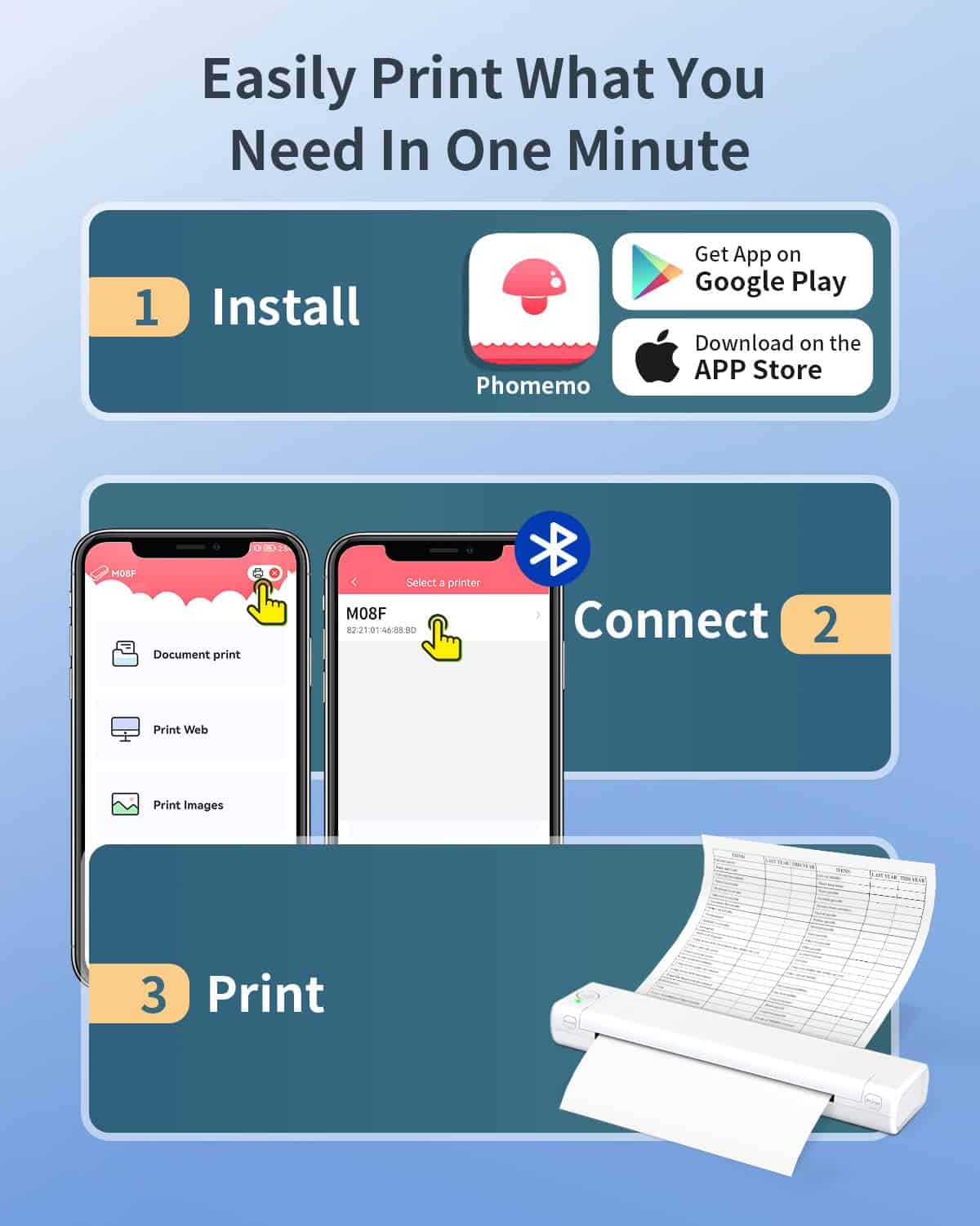 Impresora Portátil Odaro M08F con Bolsa de Transporte, - Imagen 5