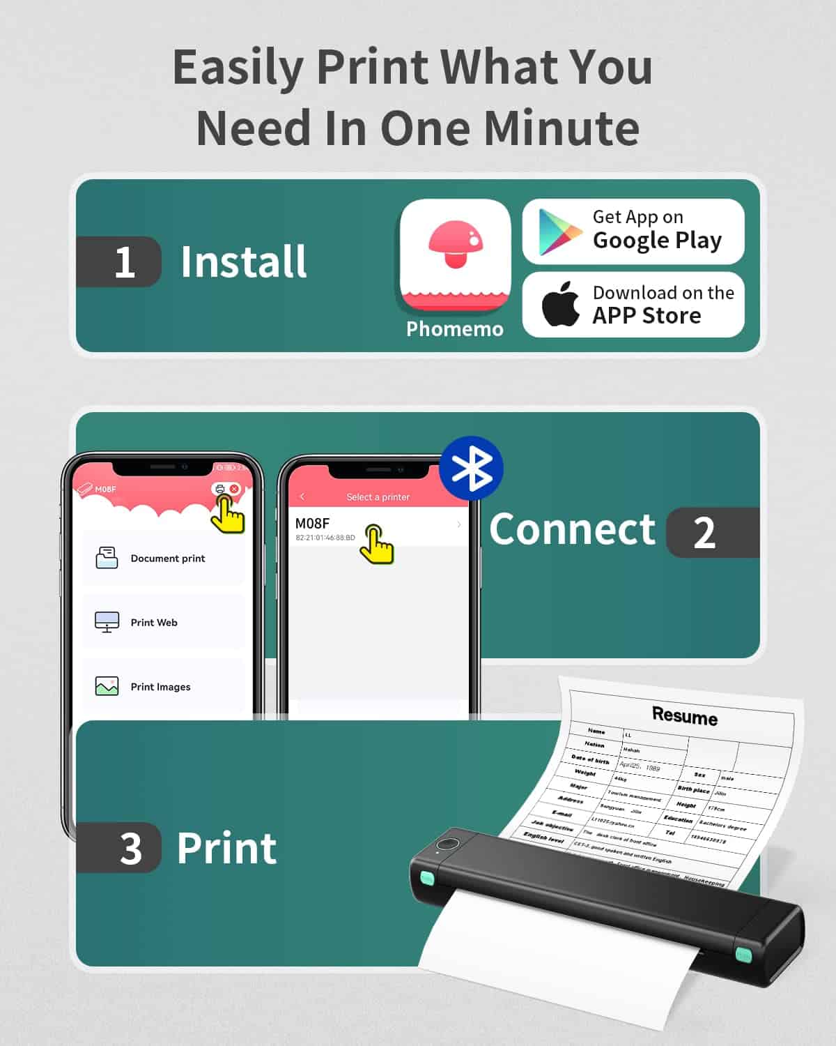 Impresora Portátil Odaro M08F con Maletín, Impresora - Imagen 5