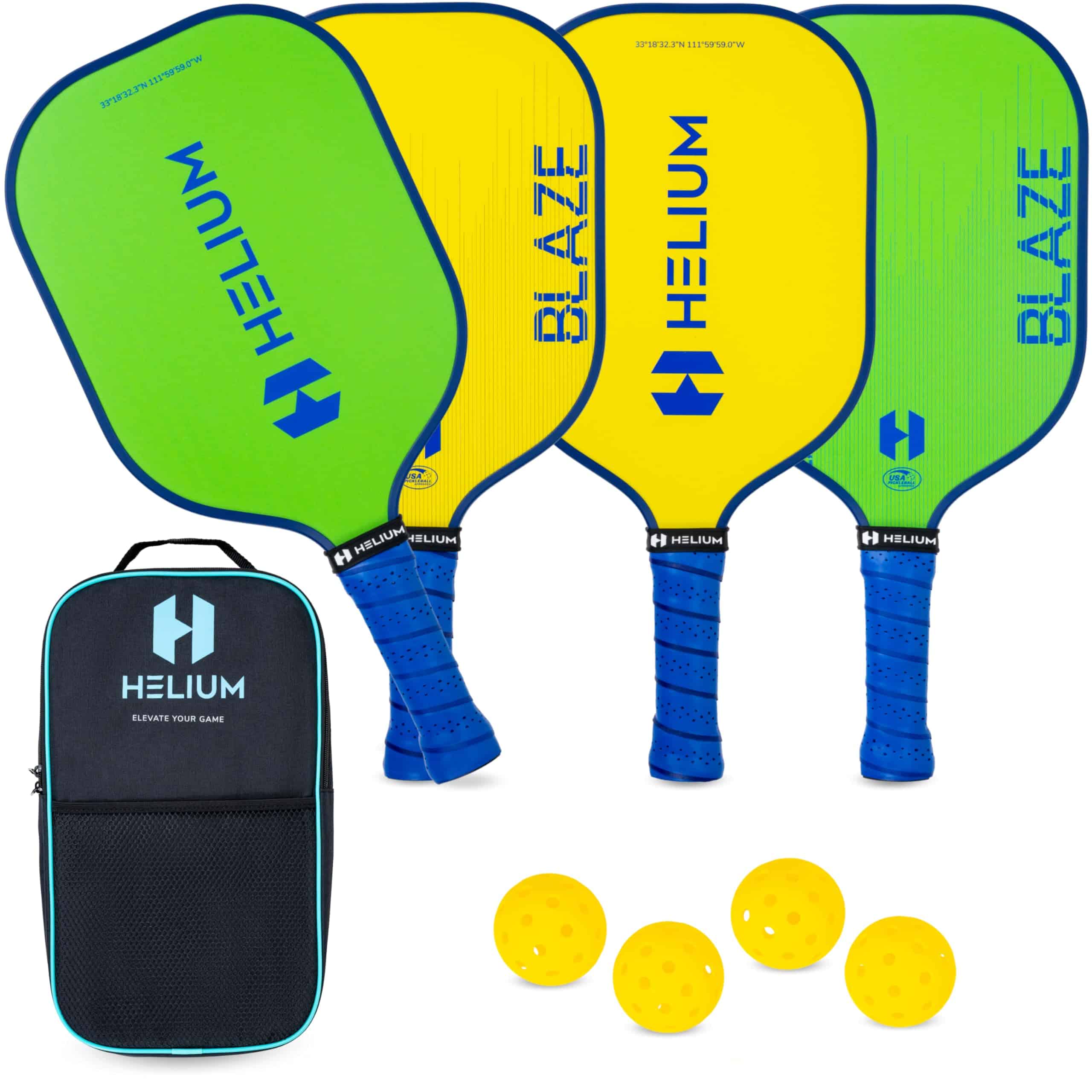 Juego de 4 Palas de Pickleball Helium - Certificadas USAPA