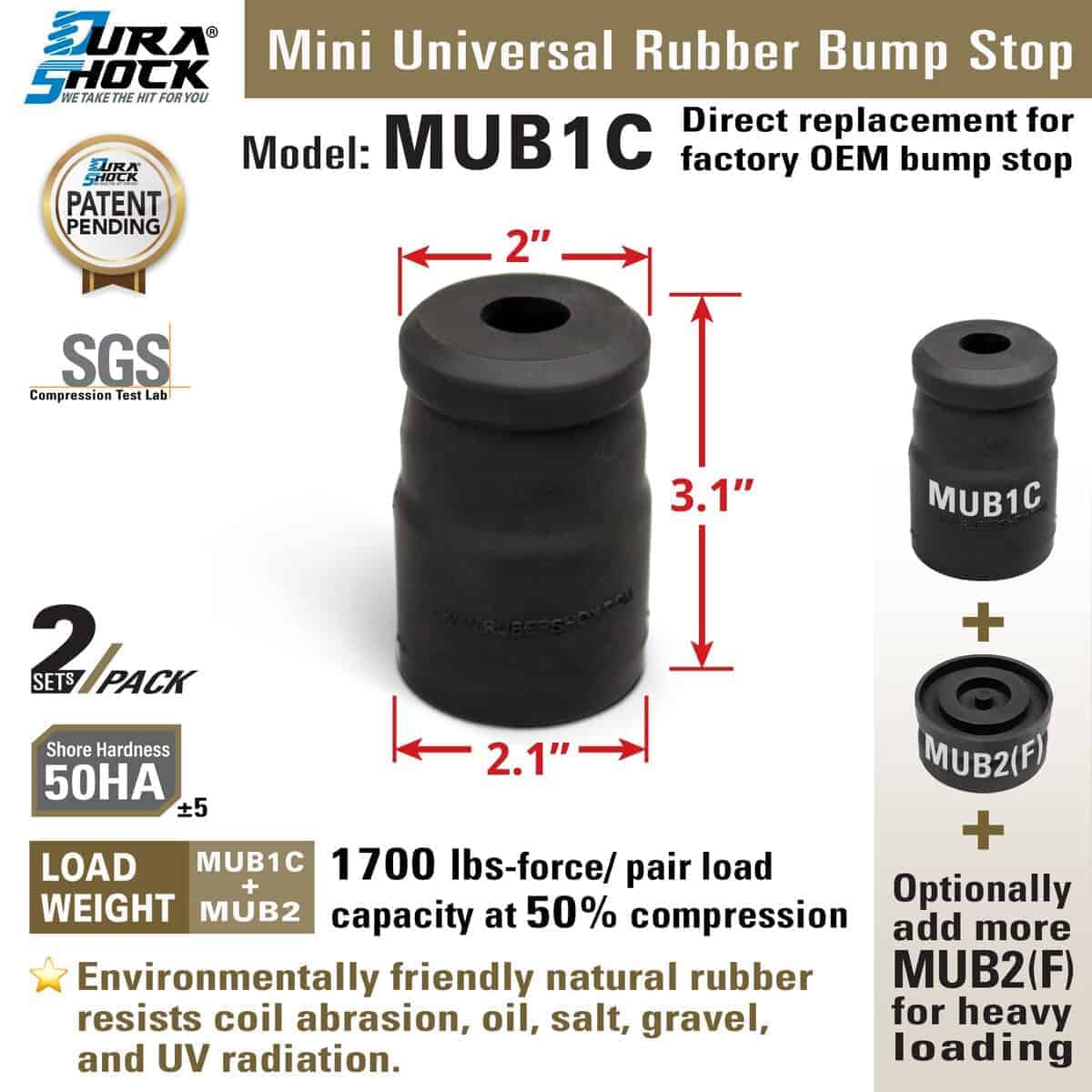 Topes de goma mini universales modulares DuraSHOCK para - Imagen 3