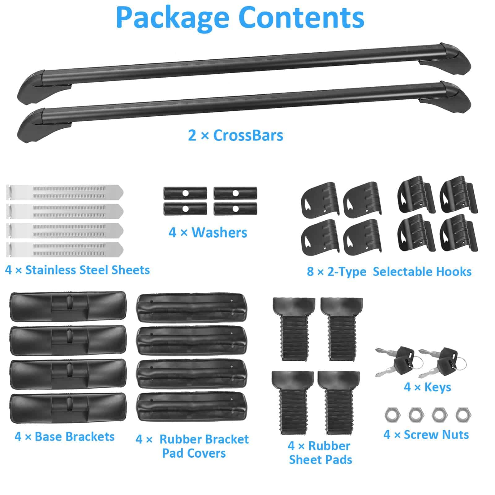 Rack de Techo Universal de 43 pulgadas para Automóviles, - Imagen 7