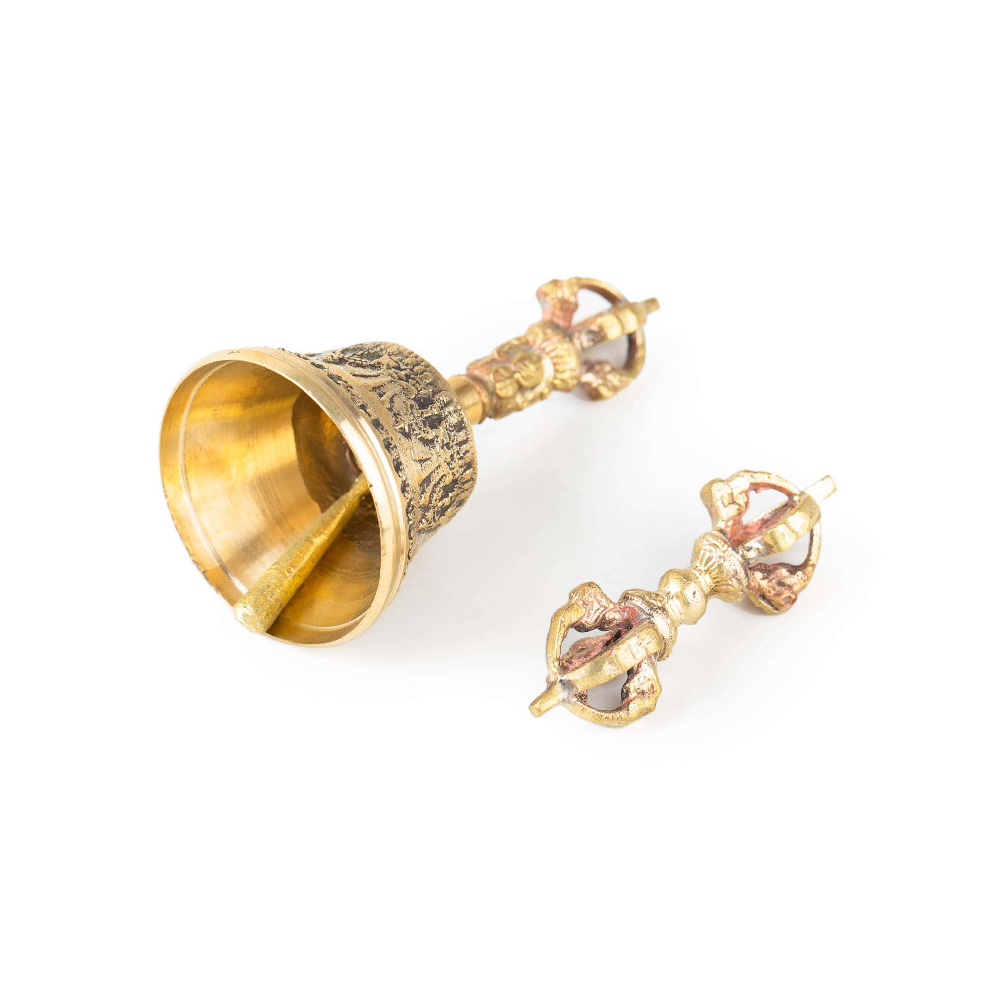 Set de Mini Campana Tibetana Bajra - Objeto Dharma Altar - Imagen 5