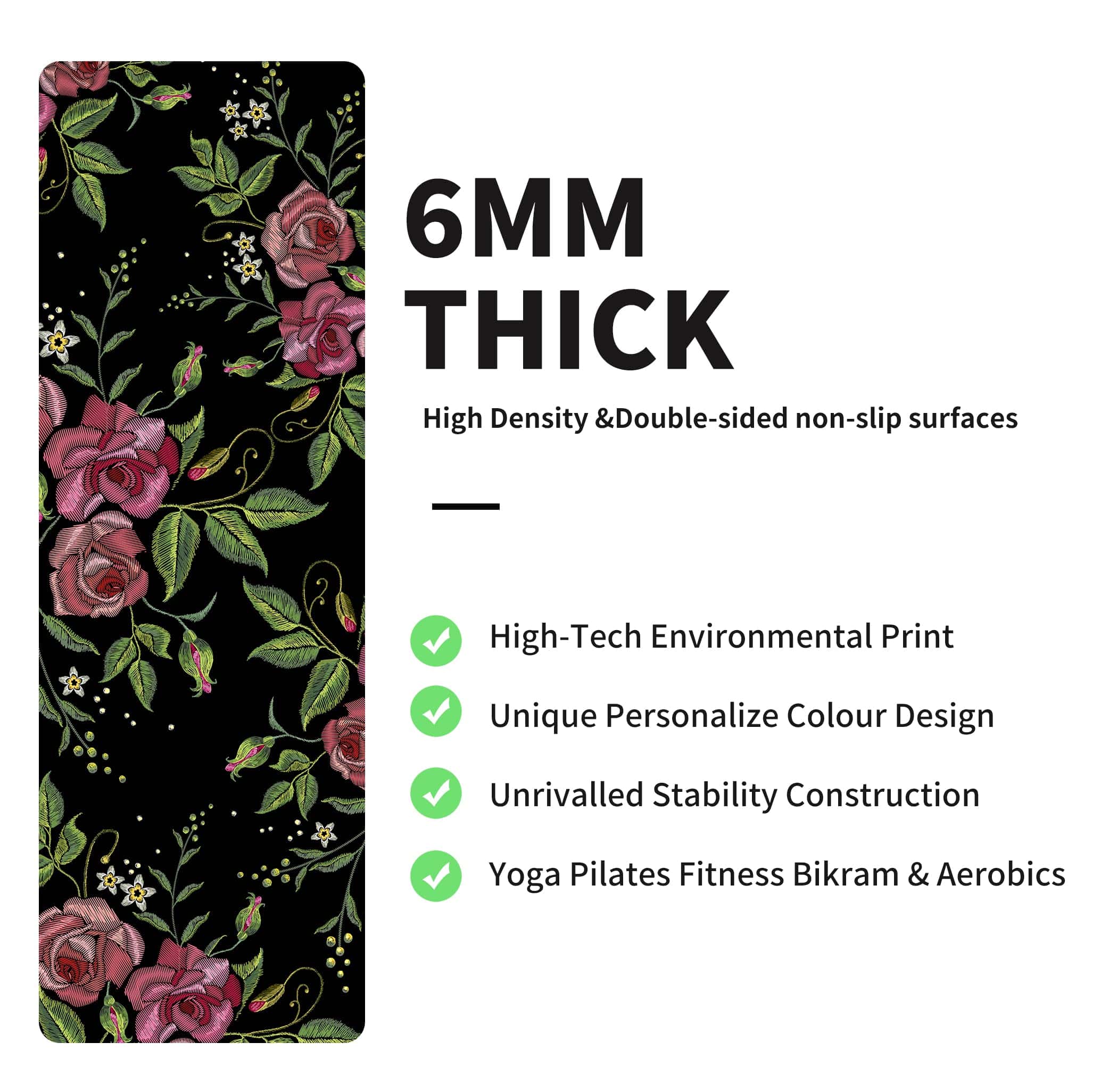 Tapete de Yoga estampado nuveti extra -s de piso - Imagen 5