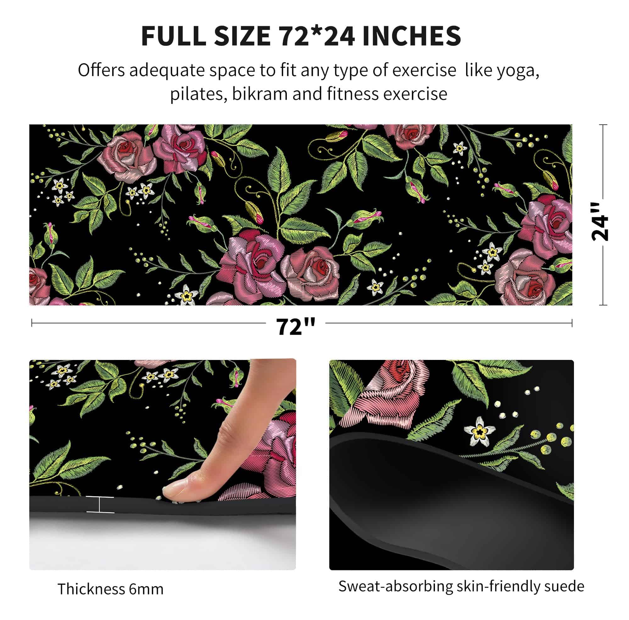 Tapete de Yoga estampado nuveti extra -s de piso - Imagen 4