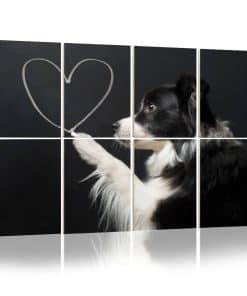 Paneles Acústicos de Arte en Forma de Corazón de Perro 8