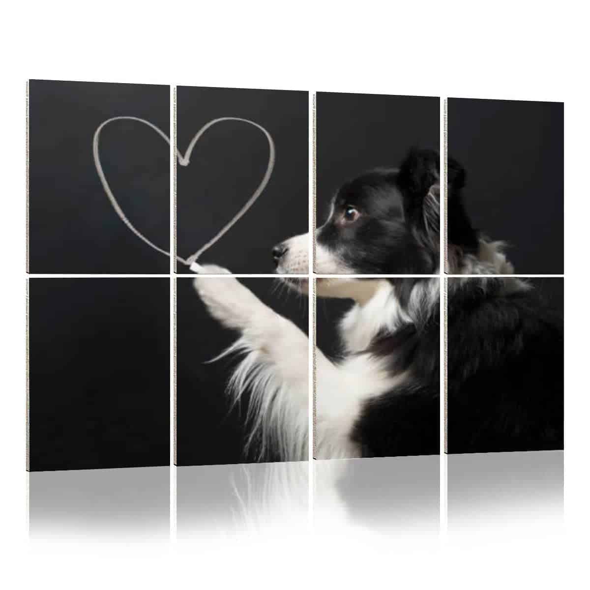 Paneles Acústicos de Arte en Forma de Corazón de Perro 8