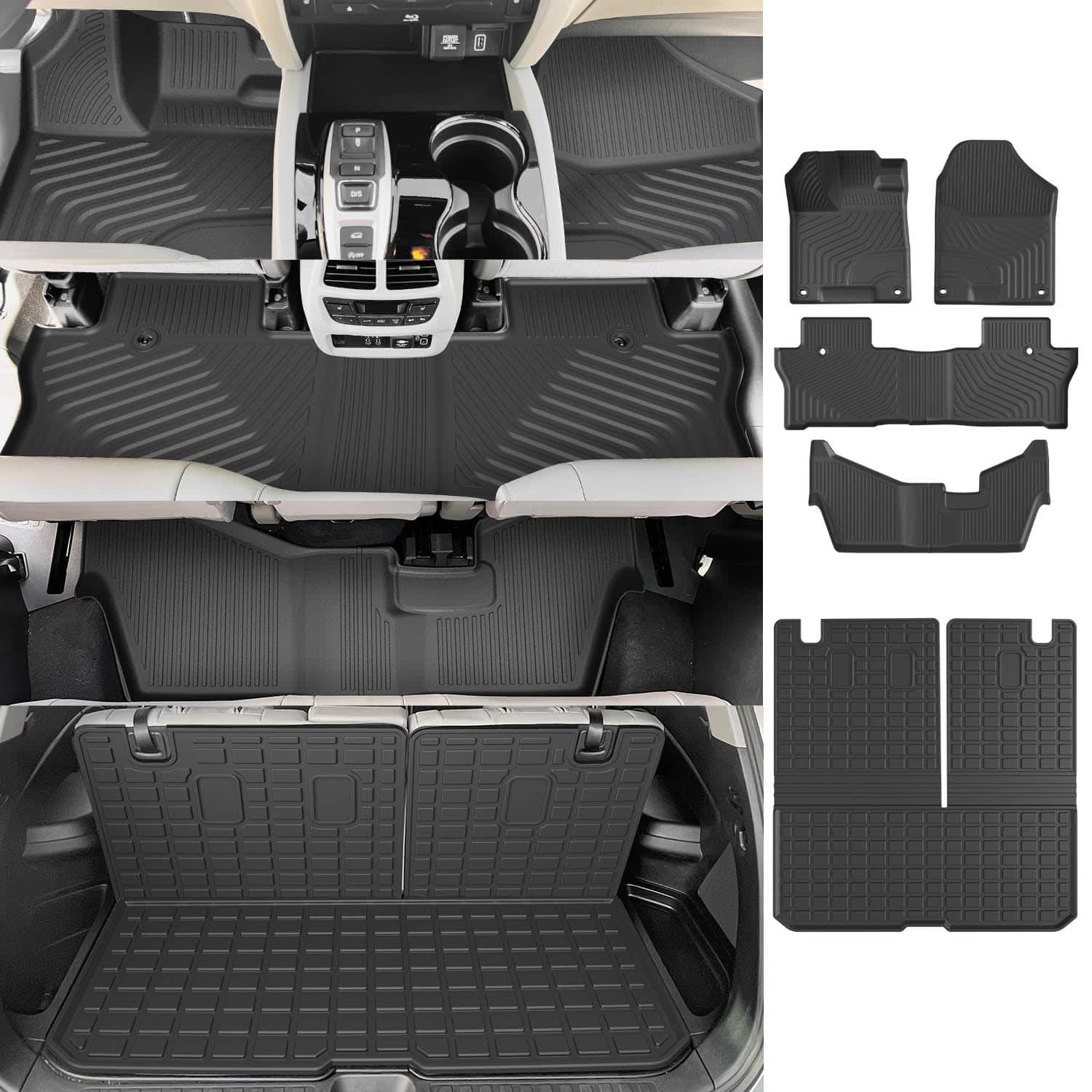 Tapete para Piso Compatible con Honda Pilot 2016-2022 con