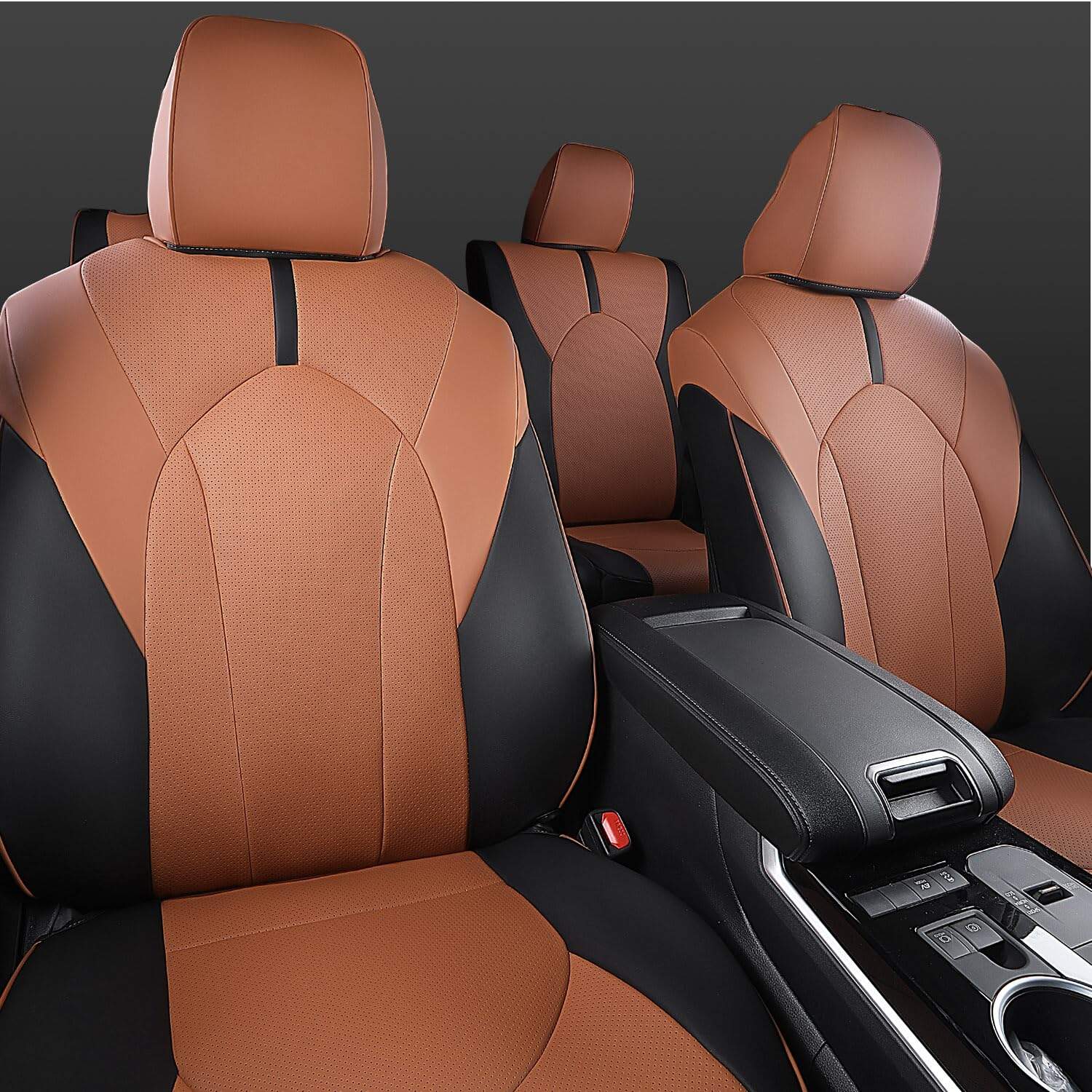 Funda de asiento Xipoo compatible con -Negro+Marrón