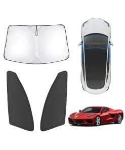 Karltys 3PCS Parasol para parabrisas -Plata