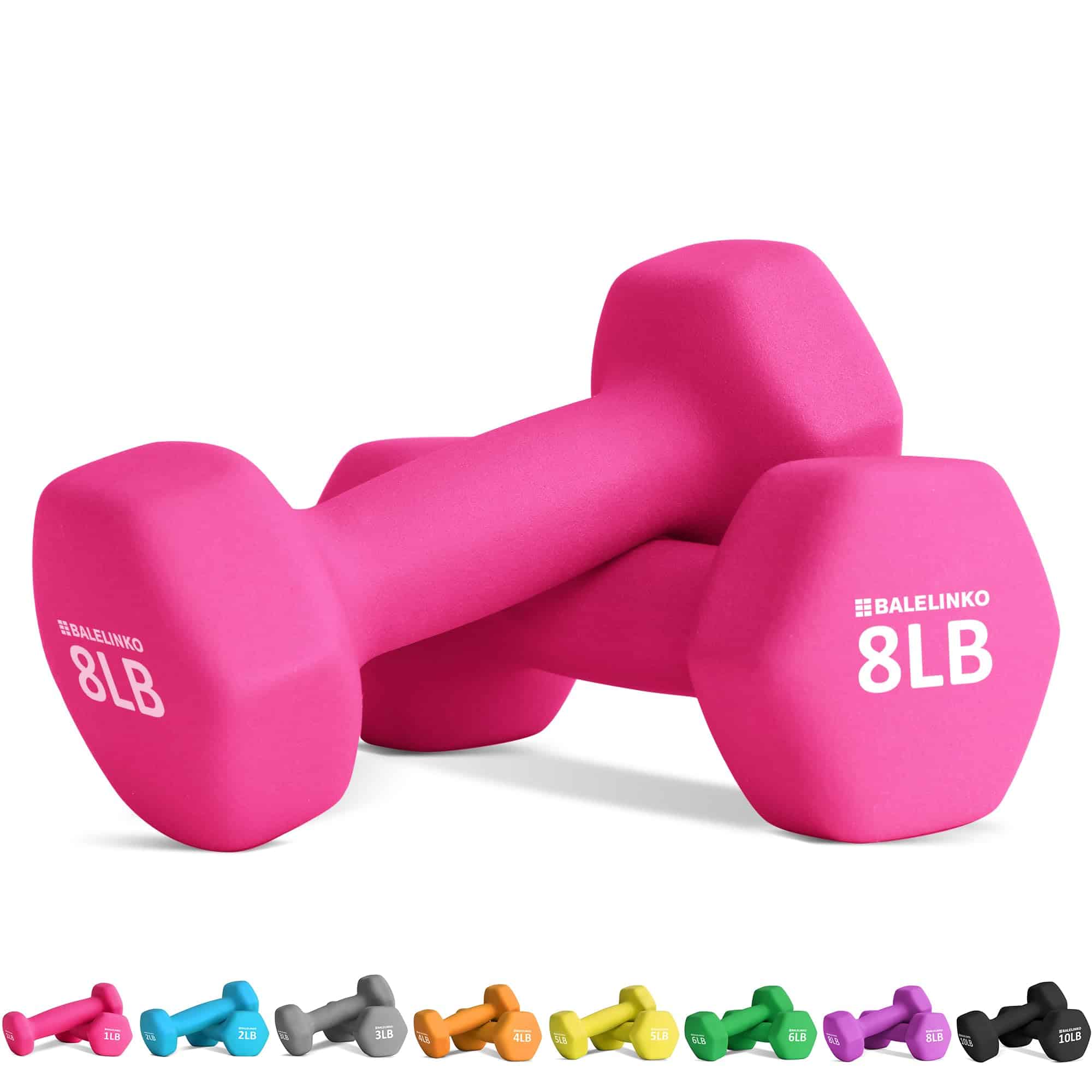 Set de Pesas para Gimnasio en Casa Balelinko - -Rosado
