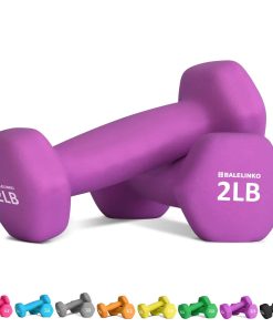 Set de Pesas de Neopreno Hexagonales de 2LB Morado, Par -