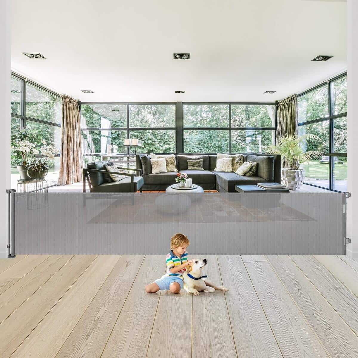 Puertas para bebés extra anchas de 180 -Gris