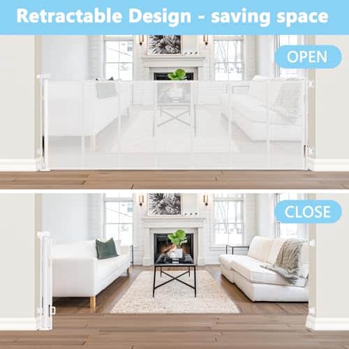 Puertas de bebé retráctiles extra anchas reforzadas de 120 - Imagen 5