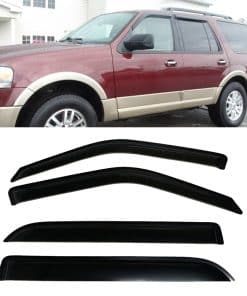 Deflector de ventanas tintado ahumado para sol y lluvia,