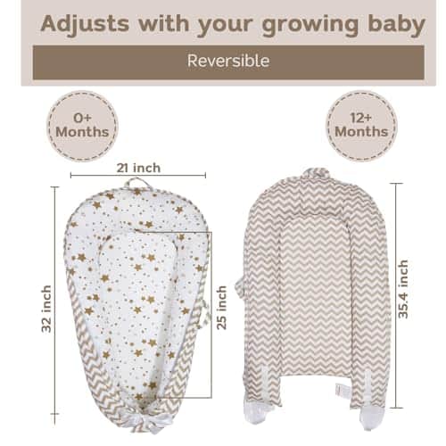 Nido de bebé Aila+Aiden, Tumbona para Bebé, Tumbona de - Imagen 4