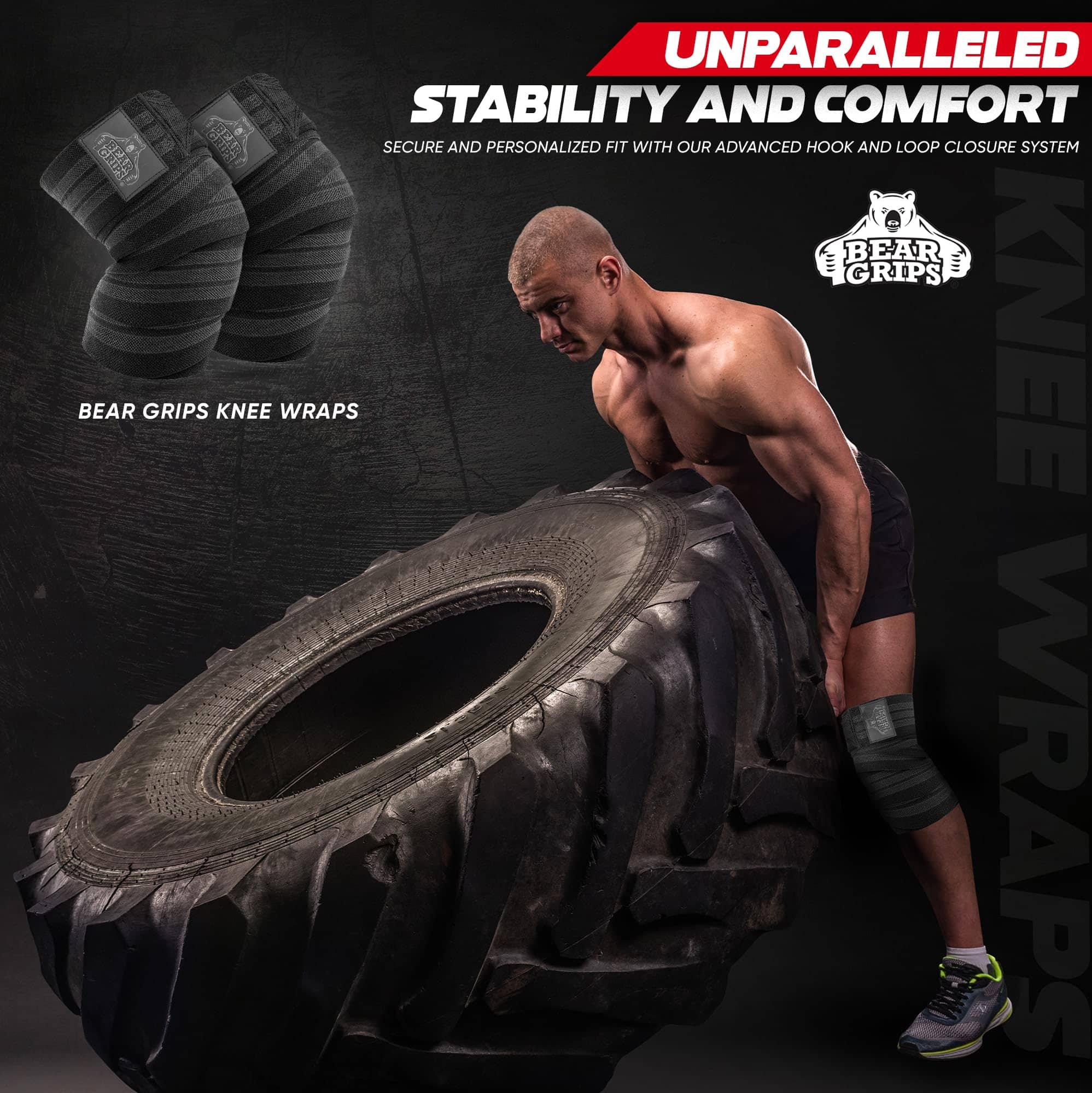 Vendas para Rodillas Bear Grips - Par de Rodilleras de - Imagen 3