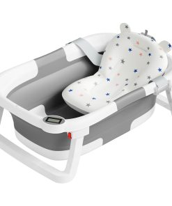 Baño para bebé plegable napei, bañera para bebé con cojín