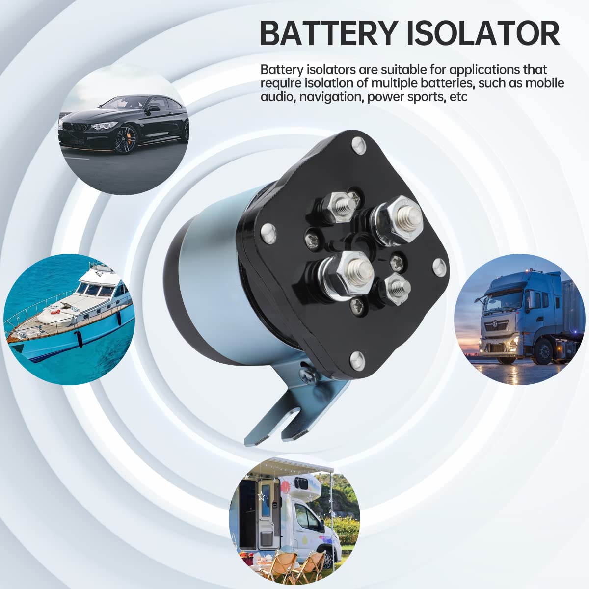 500 Amp Battery Isolator for Mobile Audio12V Relay 12Volt - Imagen 3