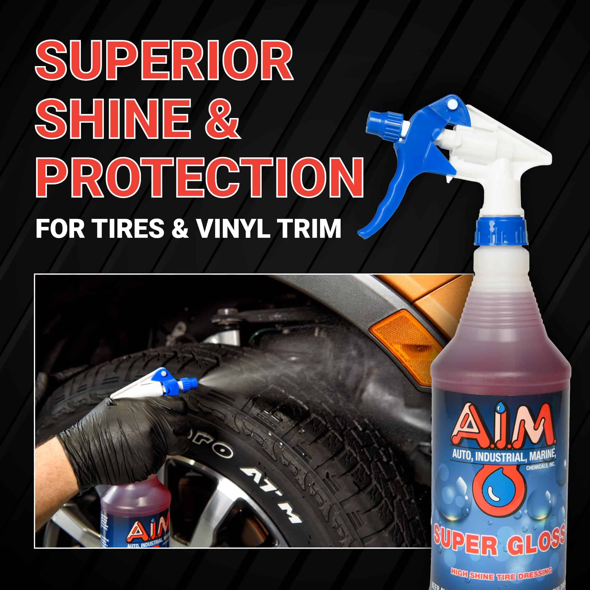 AIM Chemicals Super Gloss - Duradero brillo para llantas, - Imagen 3