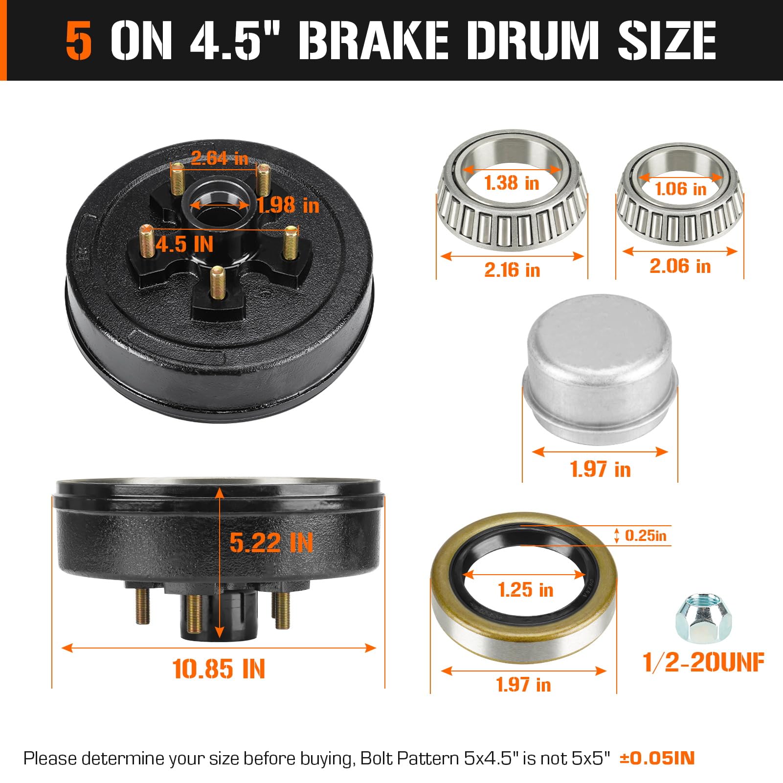 Juegos de Tambor de Freno de 5 Huecos con Circunferencia de - Imagen 3