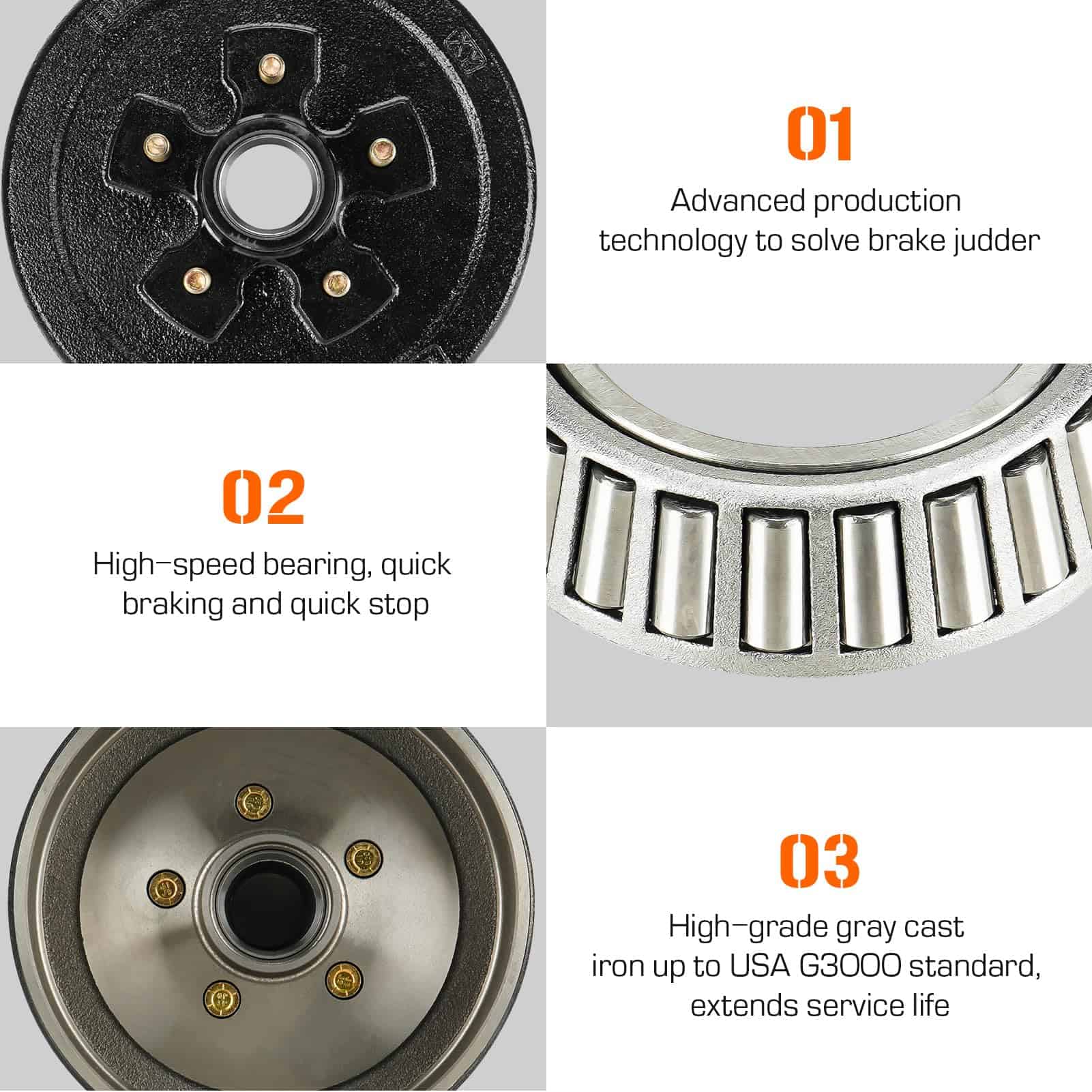 Juegos de Tambor de Freno de 5 Huecos con Circunferencia de - Imagen 5