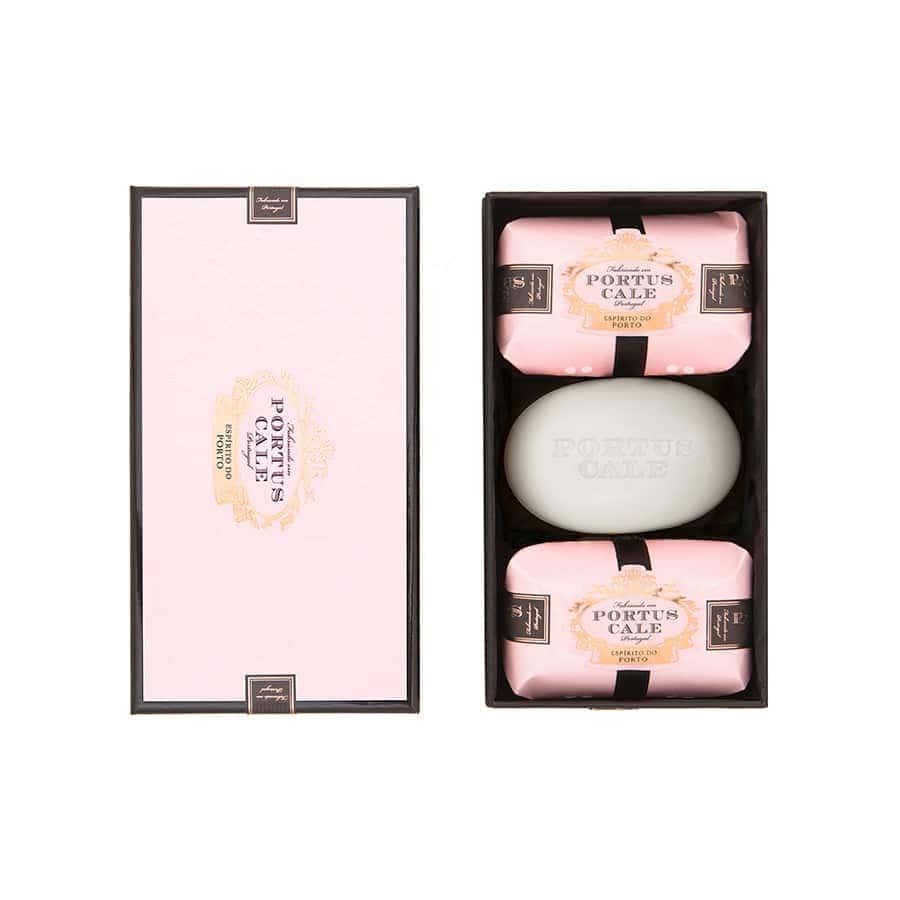 Set de 3 jabones Portus Cale en una caja (Rosa Blush)