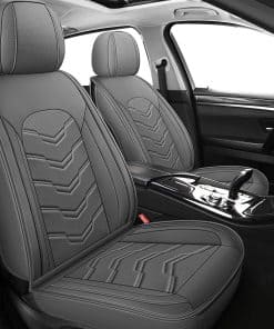 Juego de Fundas de Asiento de Auto de Cuero AOOG 5 PCS,