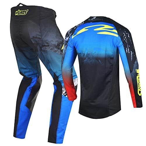 Conjunto de Jersey y Pantalón de Motocross -Negro Azul Rojo - Imagen 5