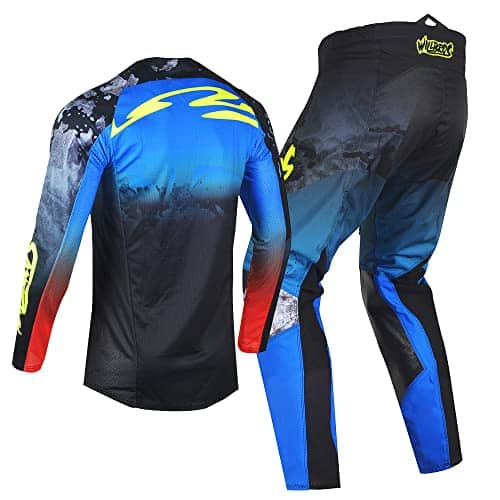 Conjunto de Jersey y Pantalón de Motocross -Negro Azul Rojo - Imagen 6