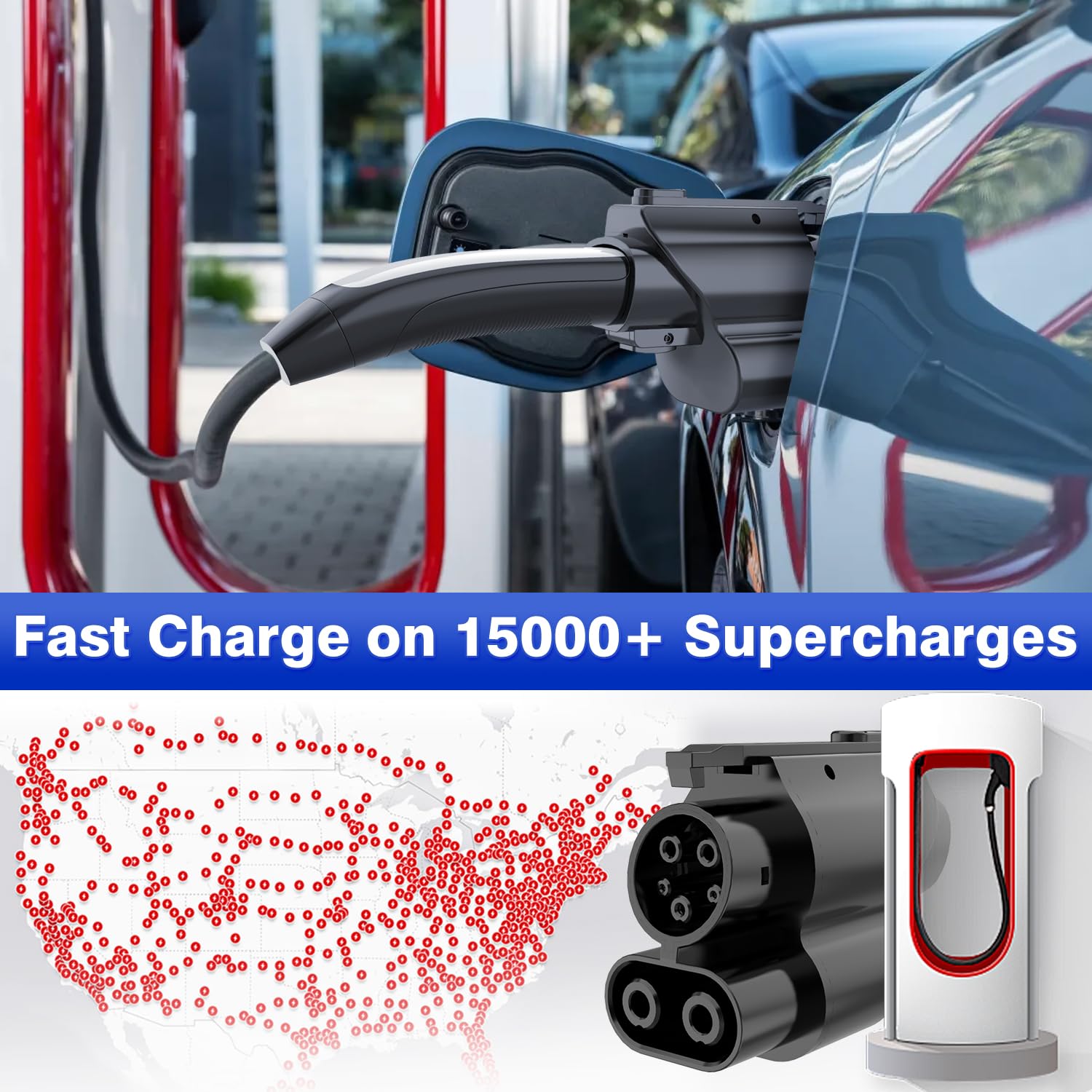 Adaptador de Carga EVCONN NACS a CCS1, Máx 250kW 1000V, - Imagen 5