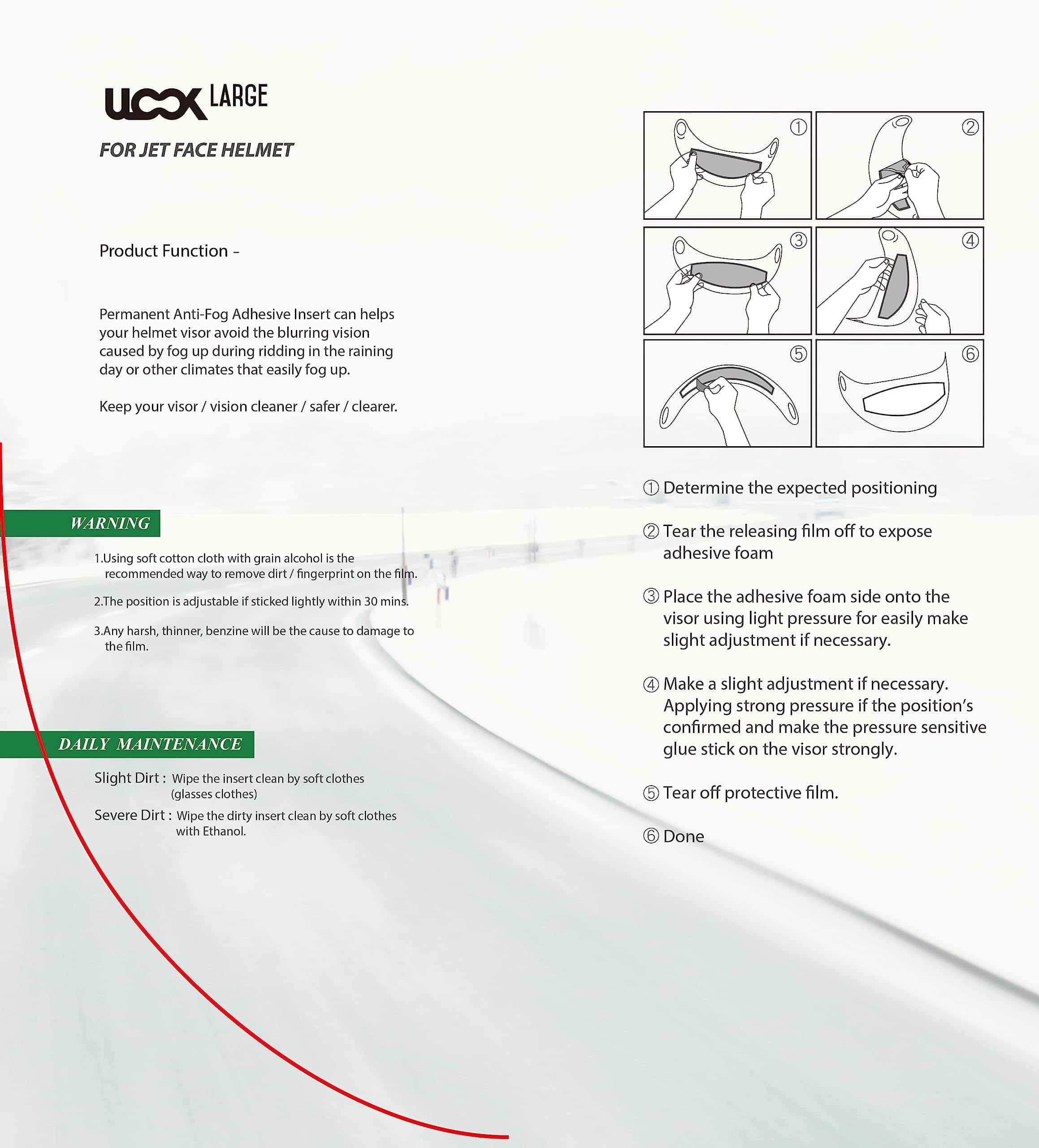 Visor de Casco de Motocicleta ULOOK Nano Antifog - Imagen 4