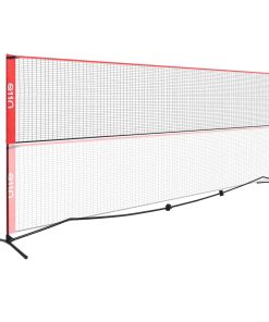 Red A11N Red 20ft Badminton Pickleball Net - Ajustable en
