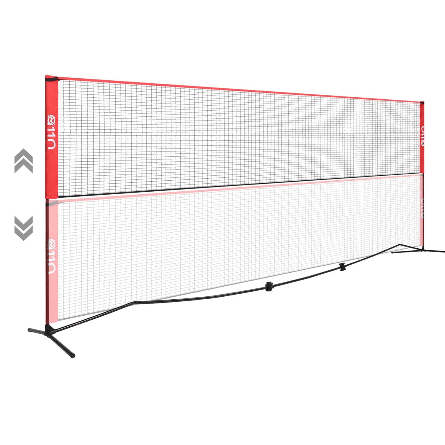 Red A11N Red 20ft Badminton Pickleball Net - Ajustable en