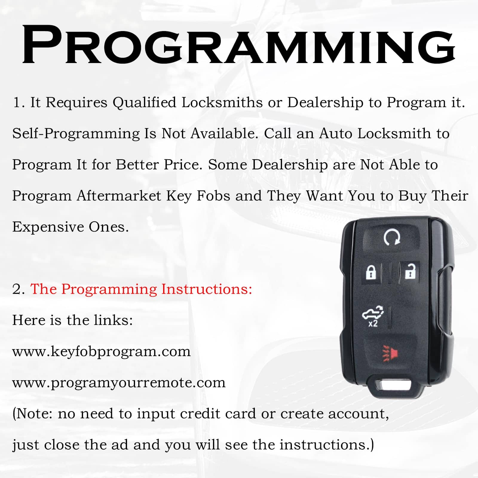 Control Remoto de Arranque sin Llave para Chevy Silverado - Imagen 5