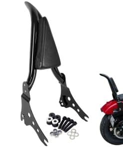 Respaldo de pasajero estándar negro con kit de hardware de