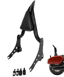 DreDoggMoto Respaldo Desmontable Negro para Harley Davidson