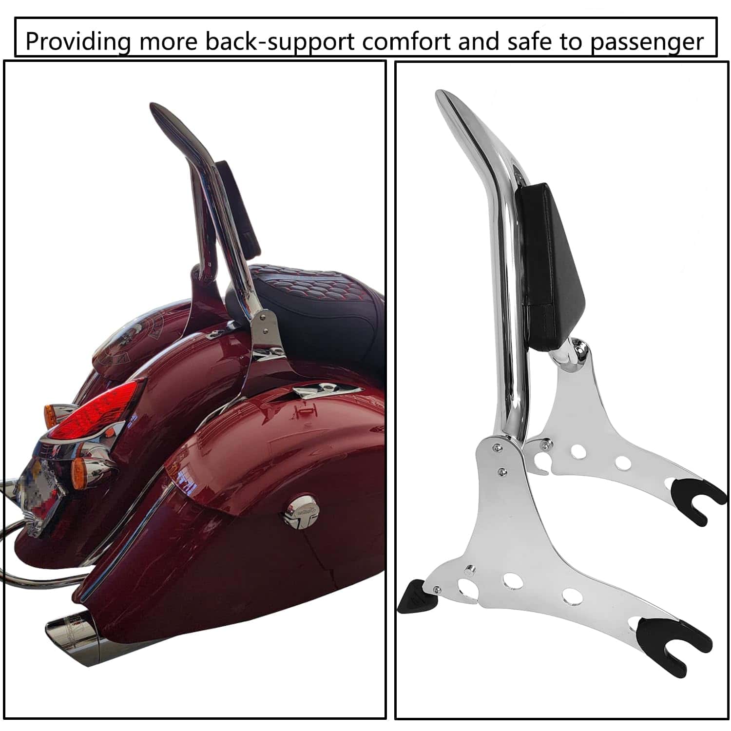 Respaldo para motocicleta Pad de descanso para pasajeros - Imagen 3